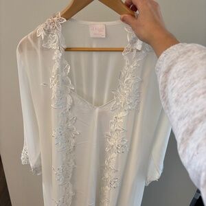 Le Rose - IRIS- Maxi Bridal Robe with slip